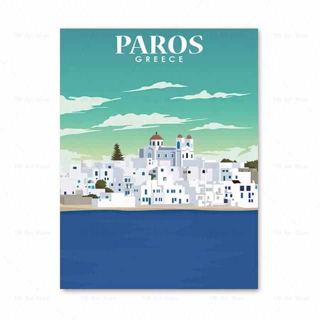 France Strasbourg Paris Marseille Milan Italy Travel Poster Canvas Painting Greece Wall Art Home Decor Living Room Decor As Gift