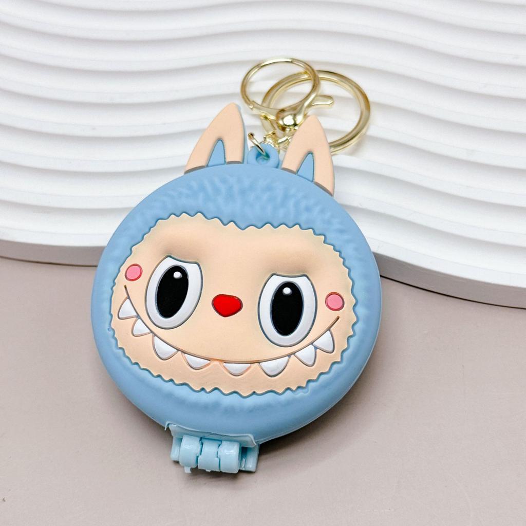 Function 3-in-1 Keychain Decorative Pendant Girls Portable Small Mirror Pendant