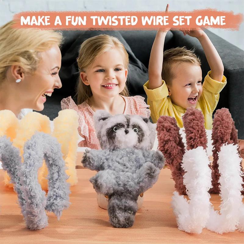 Cute Animal Hand-Made Material Set Bold Plush Twist Stick Handmade Diy Doll Set Material Package Children Friends Birthday Gift