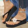 Hausschuhe Sommerschuhe Damen Keilsandalen Pantoletten Strand Hausschuhe Damen Flip Flops Memory Foam Hausschuhe Zapatos De Mujer