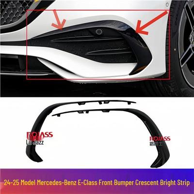 Designed for the New Mercedes-Benz E-Class: Front Bumper Black Crescent and Wind Knife for E260, E300L, E350eL Sport Version W214.