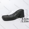 Fashion Comemore Transparent PVC Chunky Heel Sandals for Women Fashion Peep Toe Platform Sandals Woman Summer Thick Bottom Beach Slipper