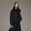 Tanboer Women's Short Lamb Wool Stand Collar Oversized Down Jacket