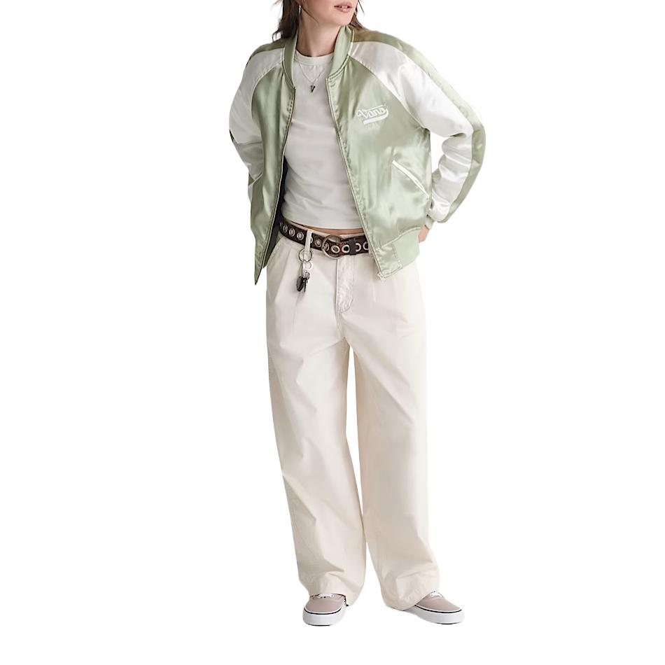 Vans Pleated Vintage Solid Color Casual Pants Women bottoms VN0010CMDJR