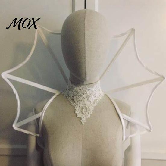 Elegant Gothic Fashion Accessory Stand Up Vampire Collar, Victorian Shoulder Cape, Women's Adjustable Cosplay Neck Ruffle Collar for Halloween