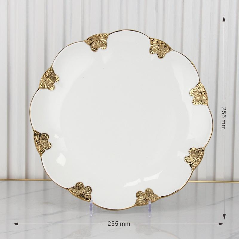 Butterfly Ceramic Dining Plate Steak Plate Sushi Plates Fish Dish Soup Plates Dessert Bowl Cake Stand Snack Bowl Fruit Bowl Tray