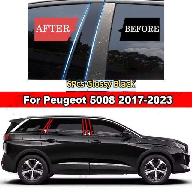 Dekorační lišty dveřních oken sloupků samolepky pro Peugeot 206 207 208 Citroen C2 301 307 308 2008 5008 2004-2023