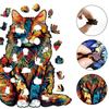 Cat Puzzle Wooden Special-Shaped Splicing Toy Piggy Bank Decorative Painting Decompression Puzzle