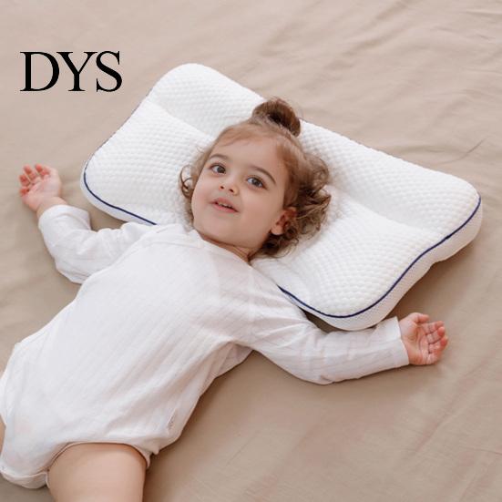 Ergonomisch Contourenkussen voor Rugslapers Kinderen 6 Maanden tot 8 Jaar, Cervicale Ondersteuning Baby Comfortabel Huis Reizen Peuterkussen, Ademend