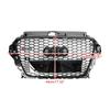 RS3 Style Front Hood Henycomb Bumper Grille Grill Fit A3 S3 2013-2016 Black
