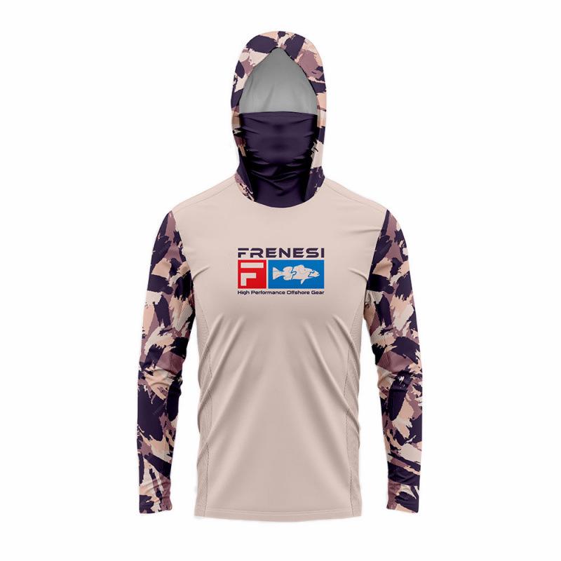 Men's & Women's Hooded UV Protection Fishing Shirt with Lure Mask