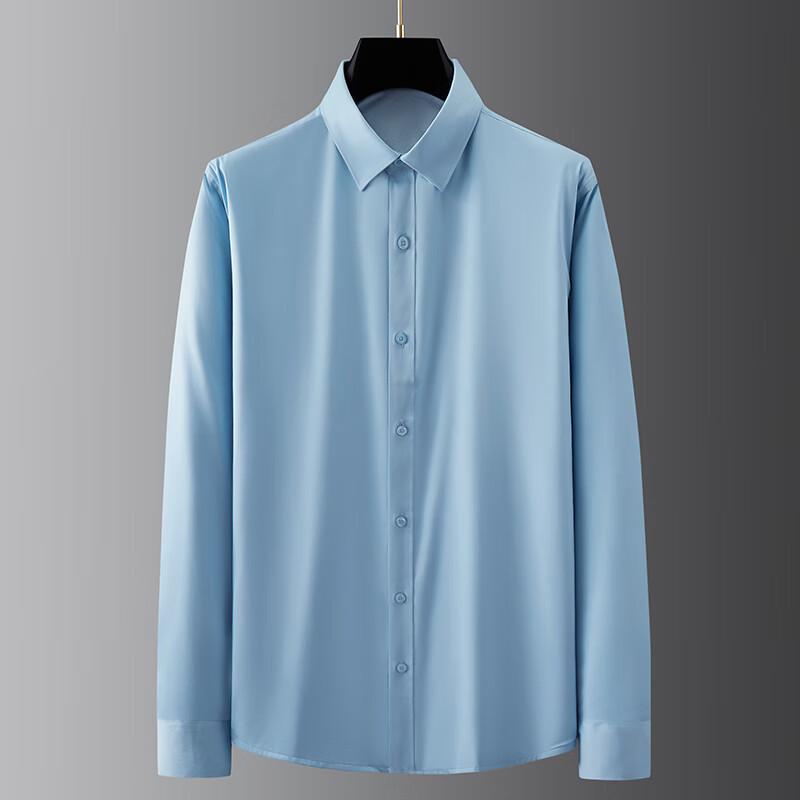 

DIBINZE Men s Plus Size Business Casual Fleece Lined Long Sleeve Shirt 42