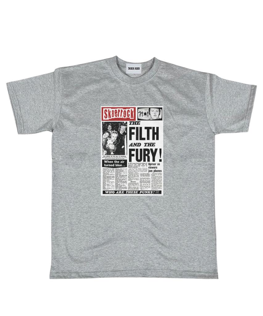 SK8ER ROCK Ink Riot T-Shirt ((Melange Gray))