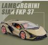 1:24 Lamborghini SIAN FKP37 Sports Car Diecast Metal Alloy Model Car Sound Light Pull Back Collection Kids Toy Gifts