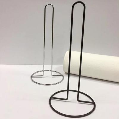 Nordic Minimalist Black Wrought Iron Paper Towel & Cling Film Holder for Kitchen and Dining Table