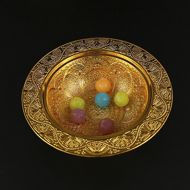 Middle East Arabian Metal Dim Sum Bowl Ice Cream Cup Dried Fruit Storage Box Dim Sum Snack Plate Pastry Bowl