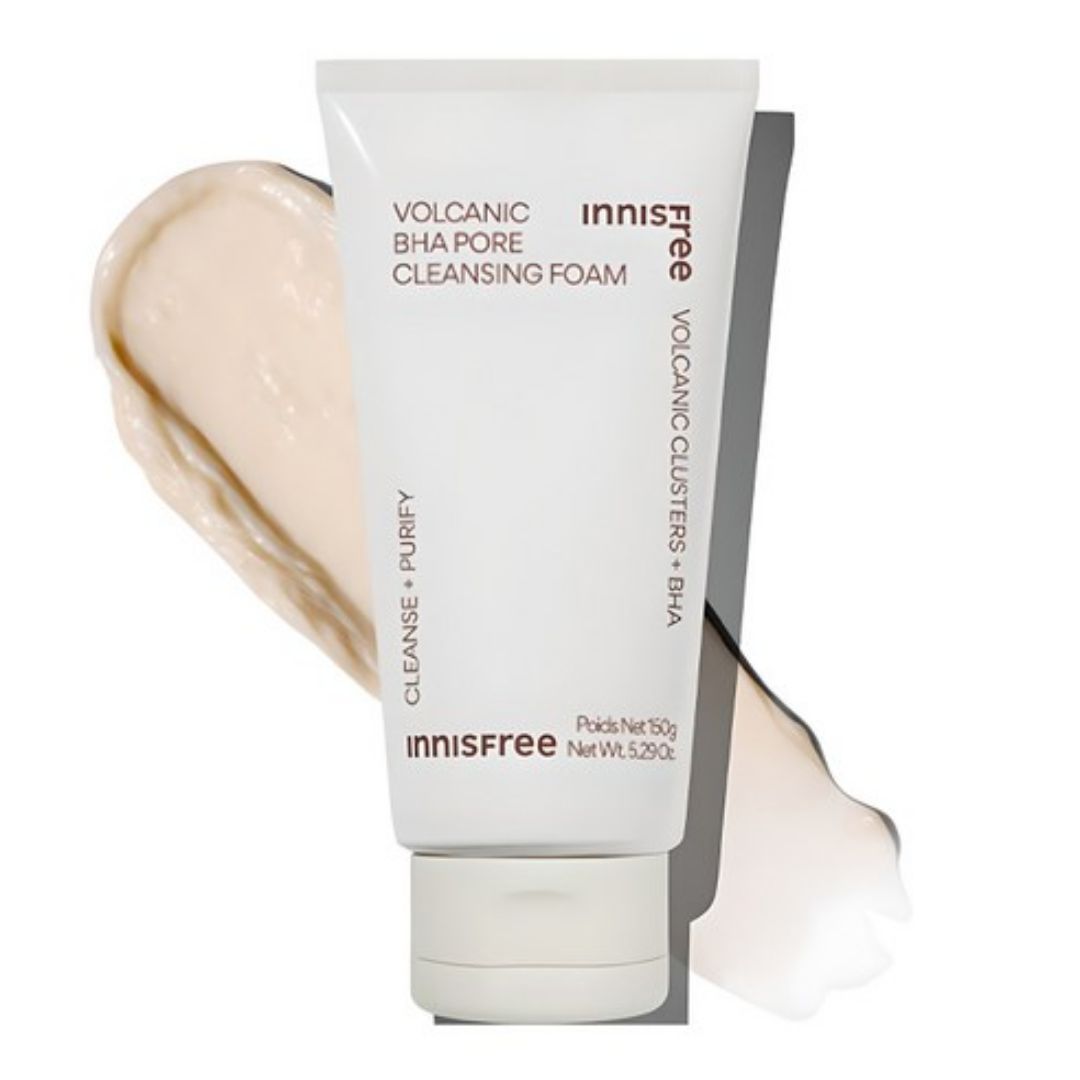 Innisfree Volcanic BHA Pore Cleansing Foam Deep Cleansing Facial Cleanser 150g 1 Pack (150g)