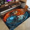 1pc Fire and Ice Animals Themed Rug for Home Decor, Non-slip Office Carpet, Chair Mat, Outdoor Mat, Christmas and Halloween Gifts-0731148