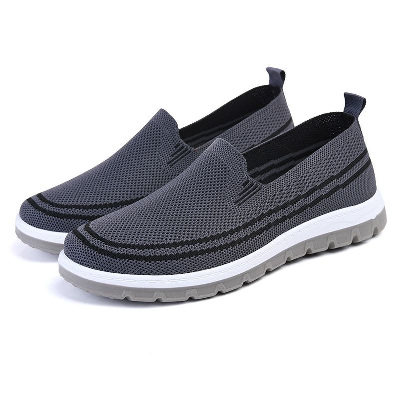 

Spring and Autumn lightweight breathable non-slip soft-soled medium and old men s shoes cloth shoes comfortable flat casual dad shoes 39