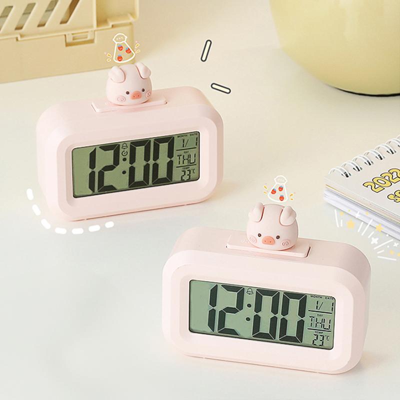 Mini LED Digital Alarm Clock Kawaii Animal Desktop Clocks Electronic Bedside Table Clocks Home Bedroom Decoration Despertador