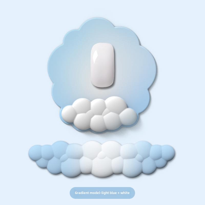 

Хмарний градієнт силіконова підставка для зап ястя клавіатури: Нековзний килимок для миші для дівчат та чоловіків, ідеальний для офісного та настільного використання