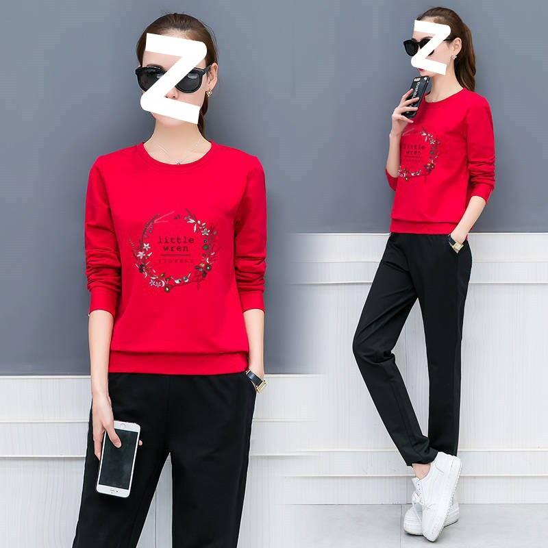 Sports Suit for Women In Spring and Autumn, Korean Style Loose Two-piece Set, Fashionable Casual Autumn Suit for Women