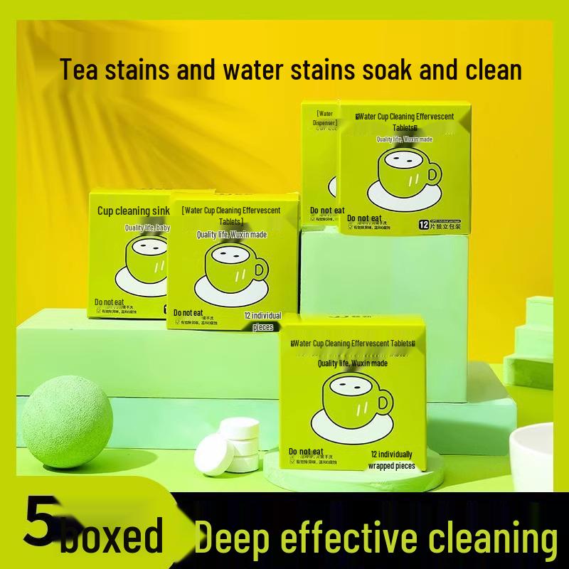 Aktivsauerstoff Entkalkungs Brausetablette - Reiniger in Lebensmittelqualität für Teeflecken und Tassen