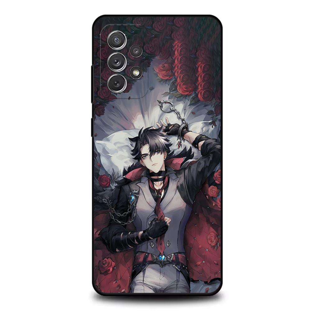 G-Genshin Impact Wriothesley Phone Case For Samsung S25,S24,S21,S22,S23,S30,Ultra,S20,Plus,Fe,Lite,Note,10,9,5G Black Cover