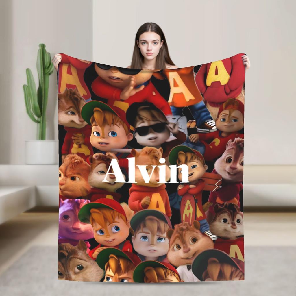 Alvin and the Chipmunks Blanket Multi-size Cozy and Lightweight  Throw Blankets for Couch Sofa and Bed