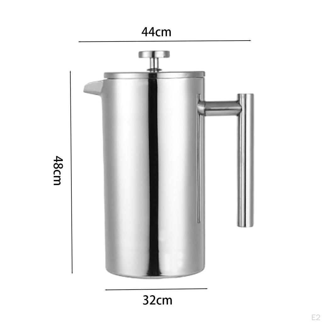 French Coffee Maker Plunger with Filter, Espresso Kettle, Kettle for Kitchen Office