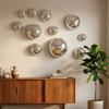 5Pcs Semicircle Mirror Disco Ball Wall Art Metallic Reflective Ball Ornament  Party Background Decor