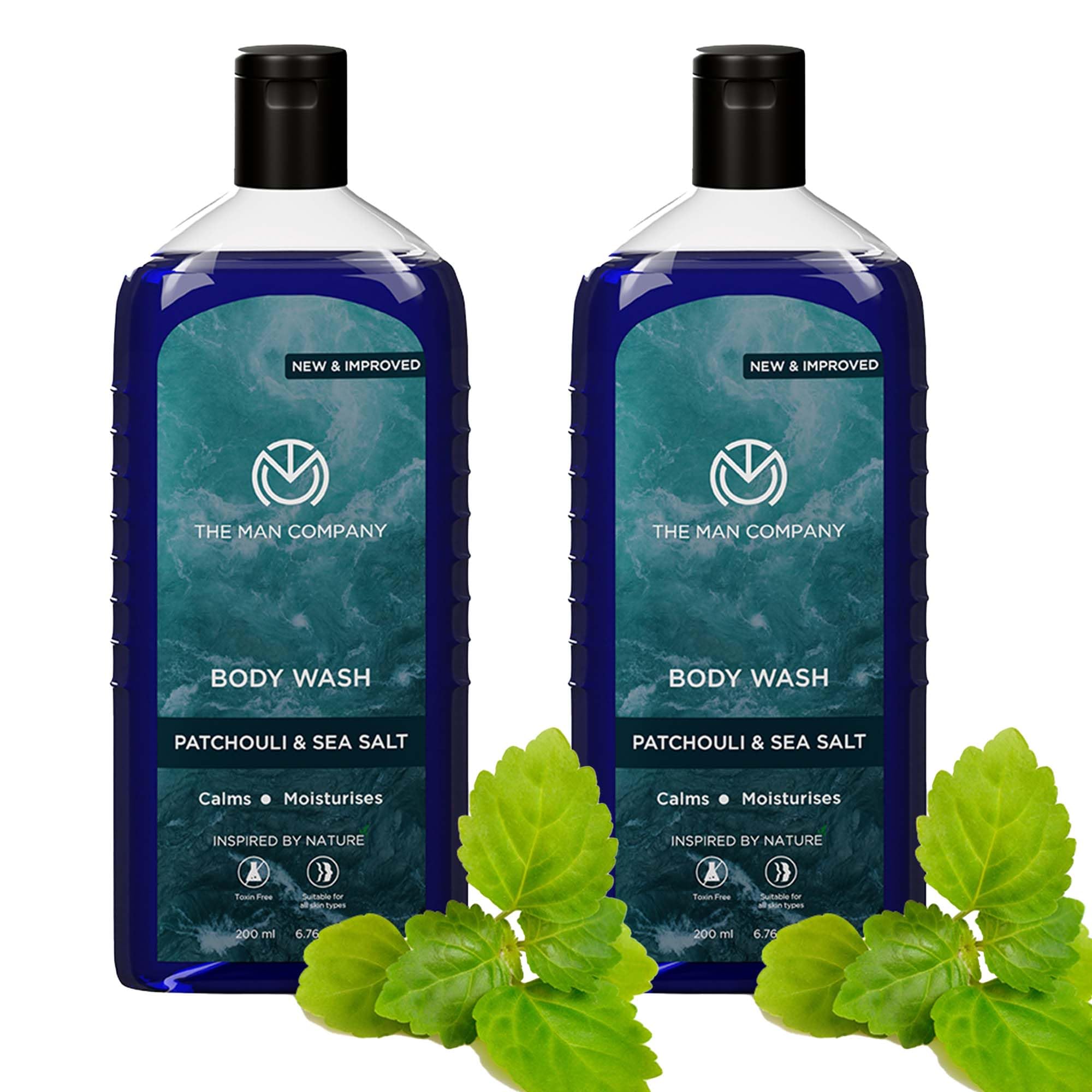 

The Man Company Patchouli & Sea Salt Perfumed Body Wash For Men - 200 Ml | Shower Gel For Deep Moisturization & Smooth Skin | Toxin Free - Pack of 2
