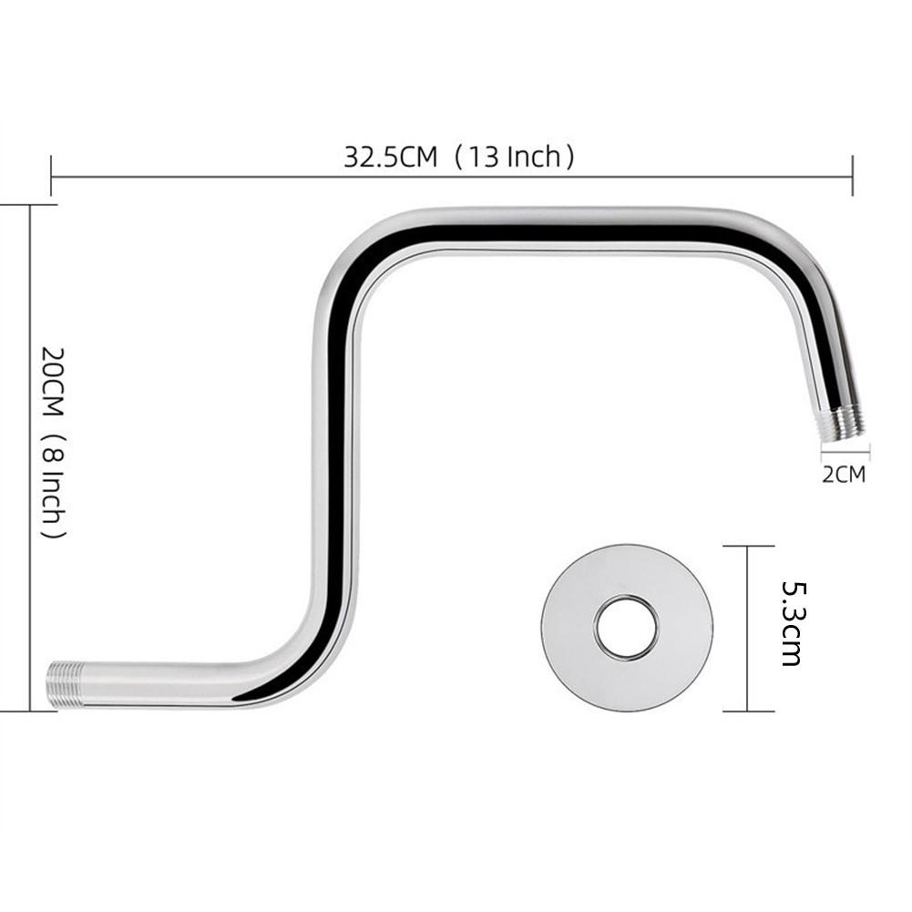 13inch Shower Bracket With Flange Ceiling Mount Shower Head Extension Rainfall Shower Arm Bath Sprayer Head Adapter Accessories