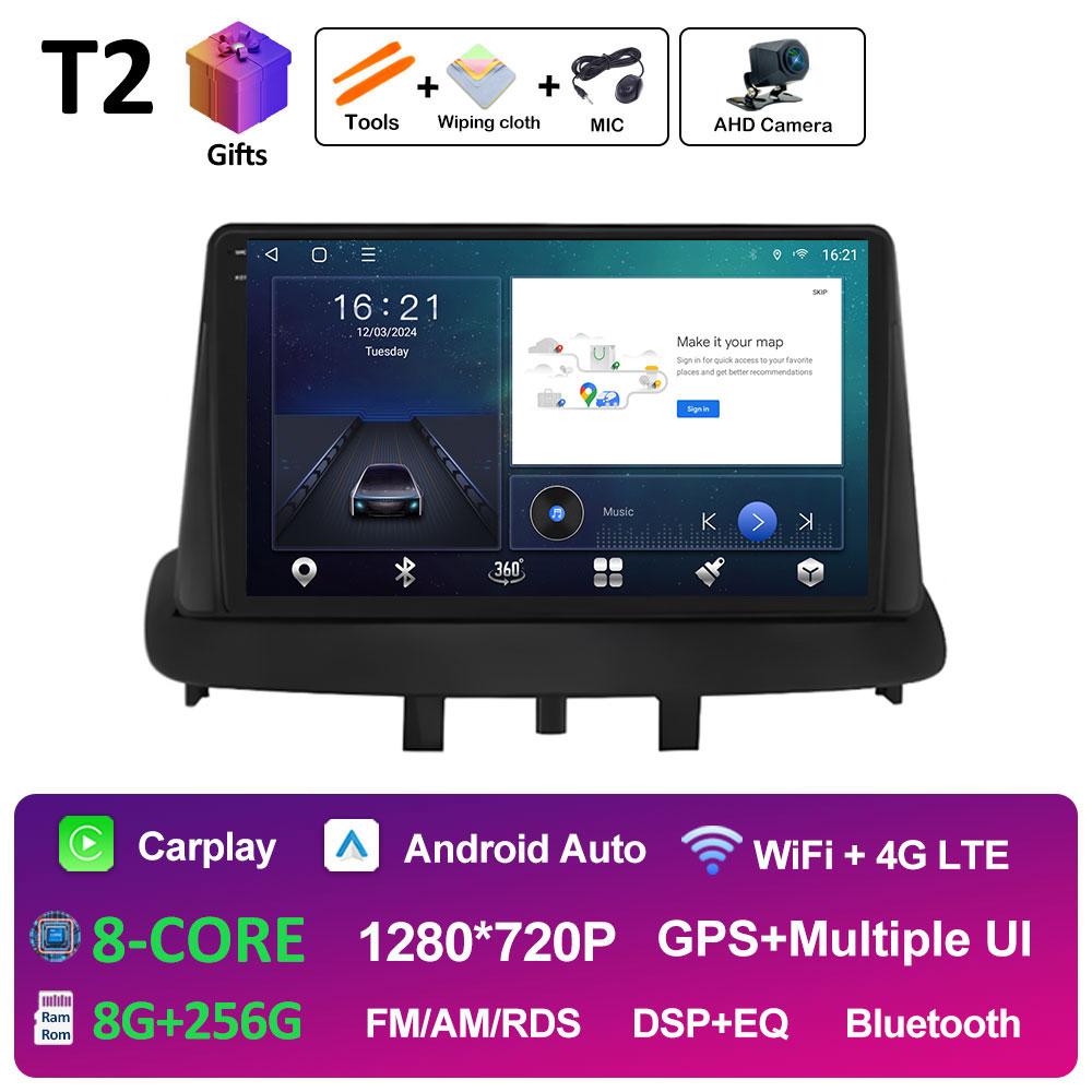 For Renault Megane 3 Fluence Samsung SM3 2008 2009 2010 - 2014 Androdi Auto Car Multimedia Video Radio Player Bluetooth WIFI 4G