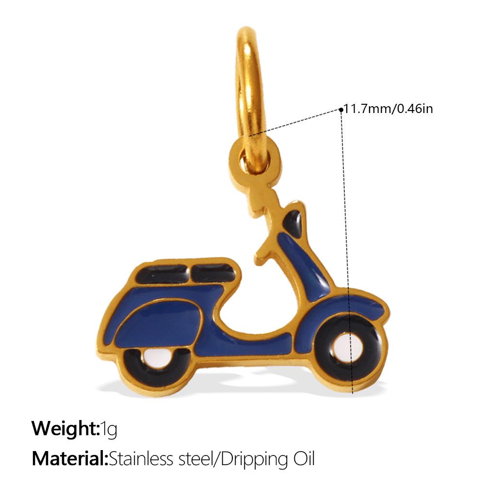 2025 Multi-Element Hip-Hop Necklace Bracelet Pendant for Women - Versatile Car Football Drip Oil Series Accessories