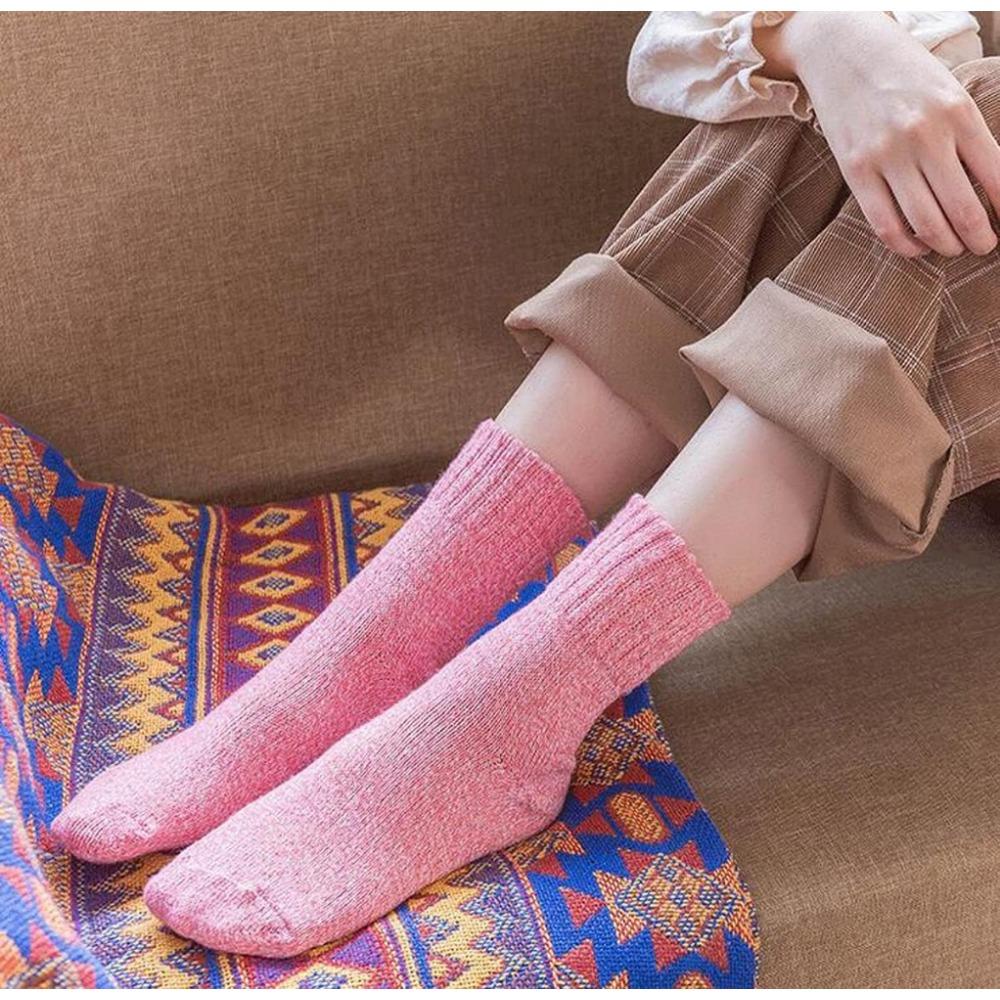 5 par luksuriøst myke termiske sokker isolert for allværs varme Slitesterk Stilig for uformelle utendørs og sport Høst vinter sokker