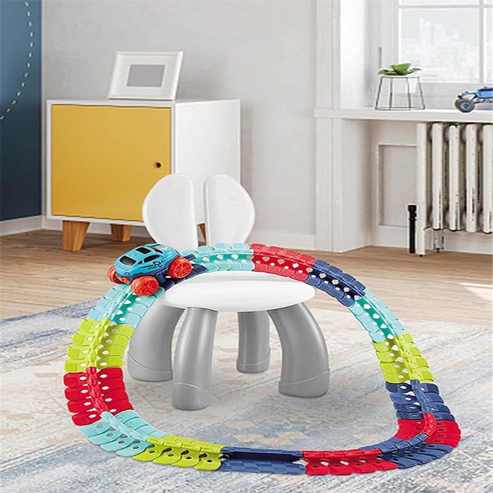 Zero Gravity Car Set, New Magic LED Light-Up Race Cars with Changeable Tracks, DIY Race Track Toy, Tracked Car Toy for Kids, Electric Train,