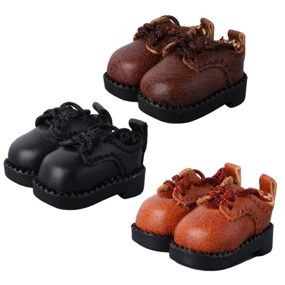 Pretend Play Obitsu11 Shoes Dress Up Cowhide Dolls Shoes Doll Leather Boots  Doll Accessories