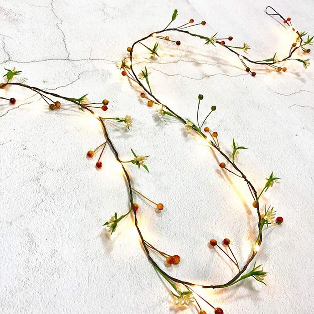 New 2M 20leds AA Battery String Lights Fruit Copper Wire LED Lights Christmas Decoration Lights for Birthday Party Garland Wedding