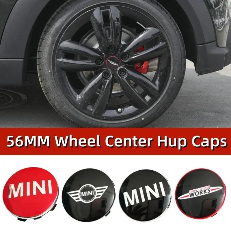 Car Styling for MINI Coopers JCW F54 F55 F56 F60 R53 R55 R56 R57 4pcs 56MM Auto Tire Cover Accessories Wheel Center Hub Caps