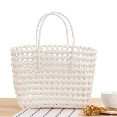 Beach Bag Hollow Square Large Capacity Straw Portable Shopping Basket Storage Supplies