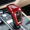 Bright Red Carbon Fiber Car Console Gear Shift Knob Sticker For Cayenne 18-23