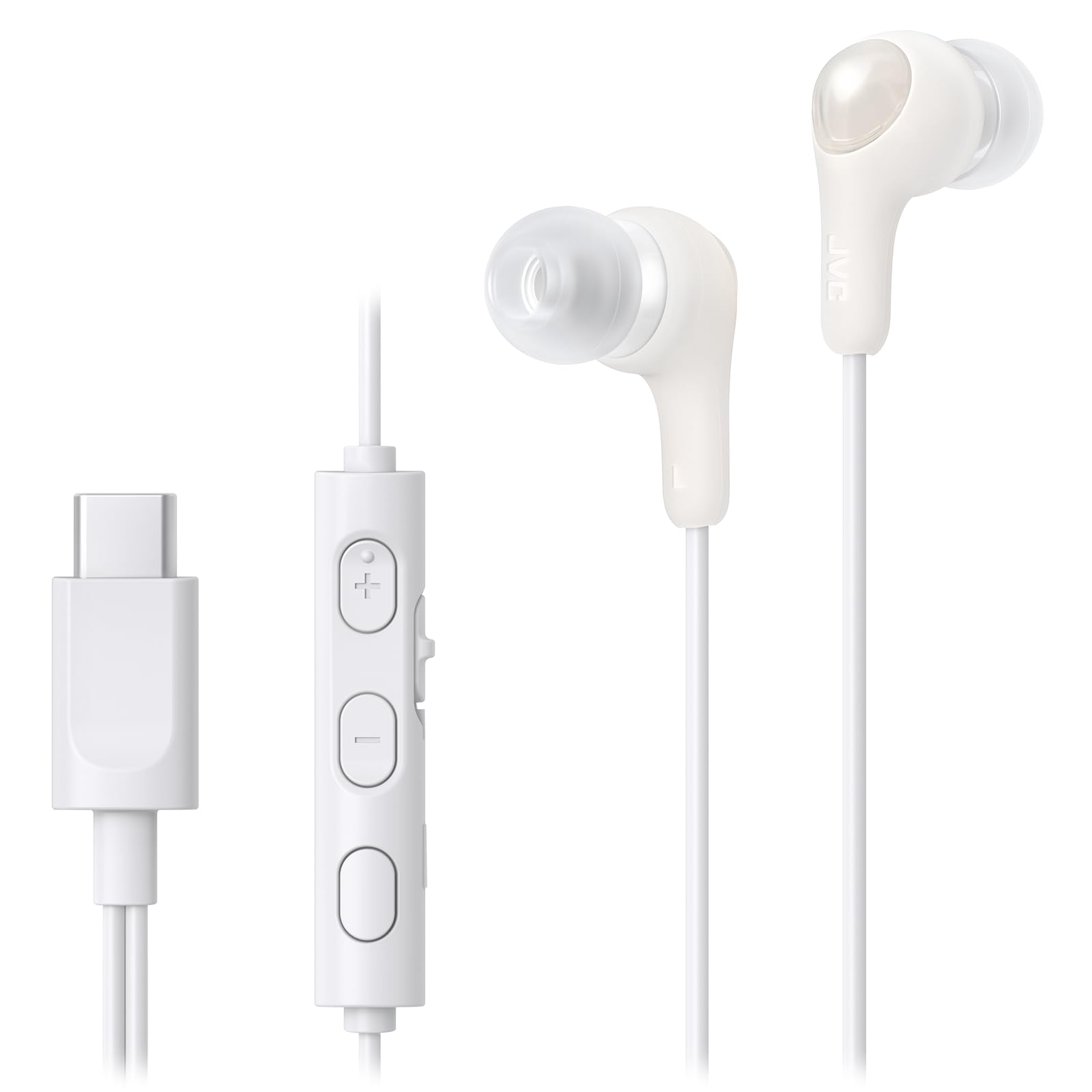 

Bulk Set of 5 JVC Kenwood Wired Earphones with USB White Purchase HA-FR9UC-W Mic, Type-C In-Ear, Type-C, 1.2m, (HA-FR9UC)