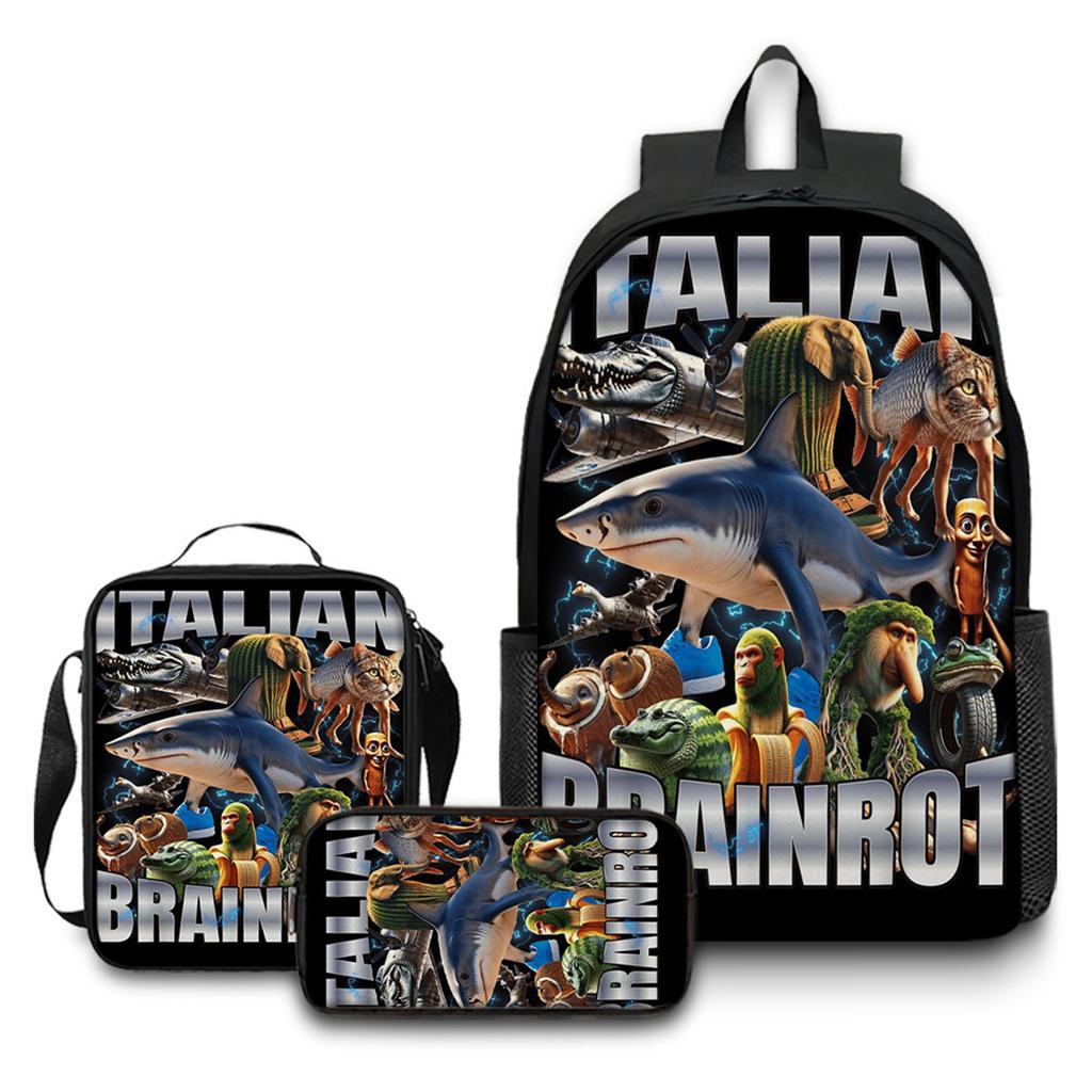 Cartoon Printing Casual Shoulder Bag Junior High School Students Large Capacity Backpacks