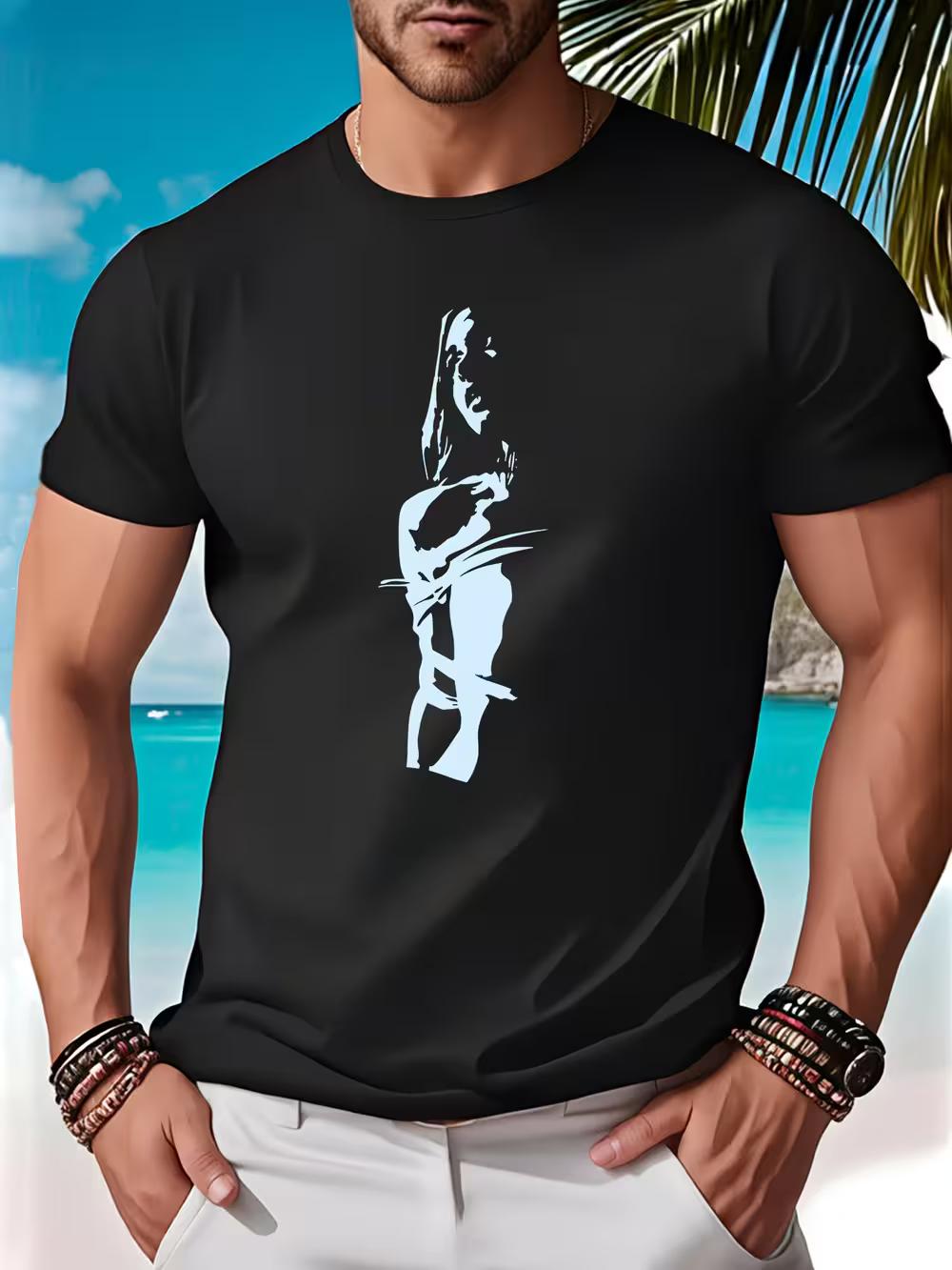 Men s Sexy Women s Patterned Printed T-shirt XXL