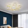 Black Gold Modern LED Chandelier Lighting Bedroom Dining Living Room Study Loft Hall Ceiling Chandelier Aluminum Acrylic Lamp