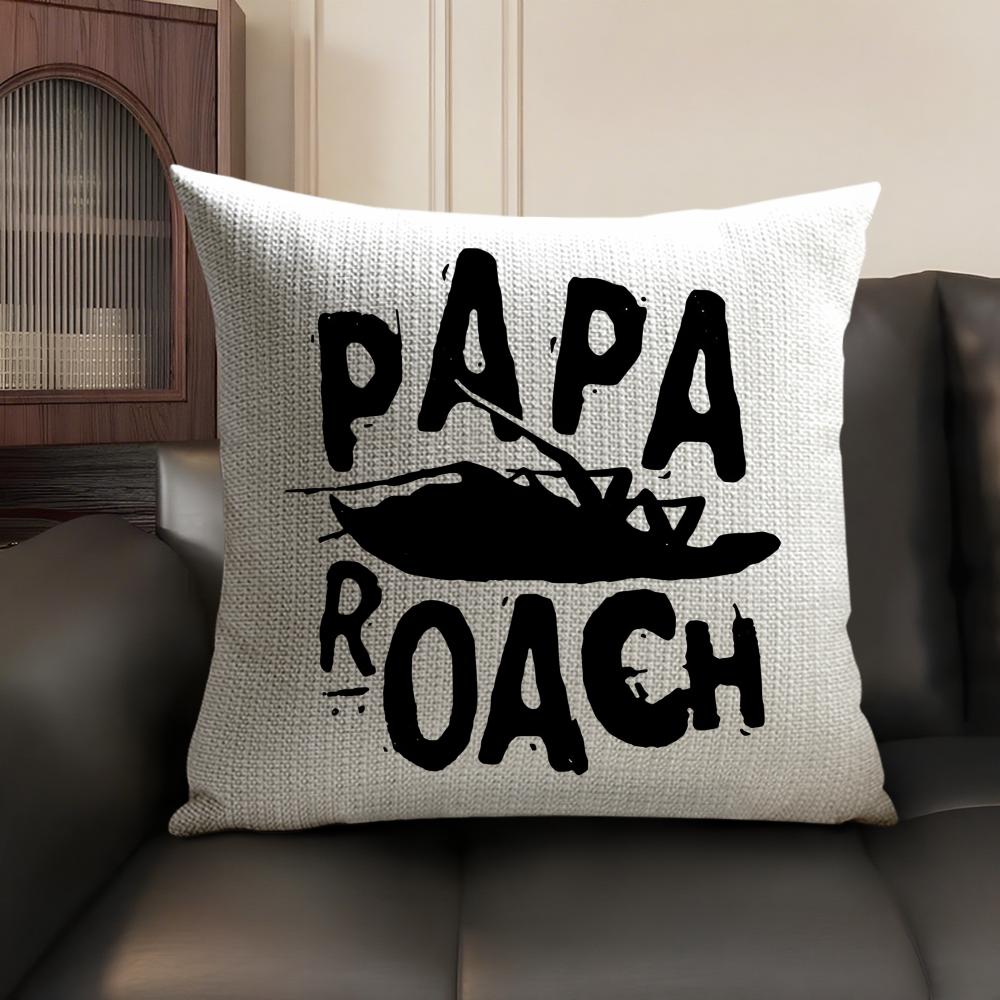 Classic P-Papas R-Roach Cushion Cover Summer Breathable Linen Organic Fabric Double-Sided Printing Sofa Pillow Case Home Decor