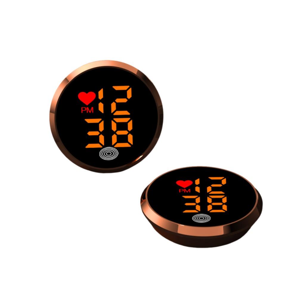 Mini Car Dashboard Clock Touch-Activated Digital Clock Stick-On Clock for Car Boat Bike Truck