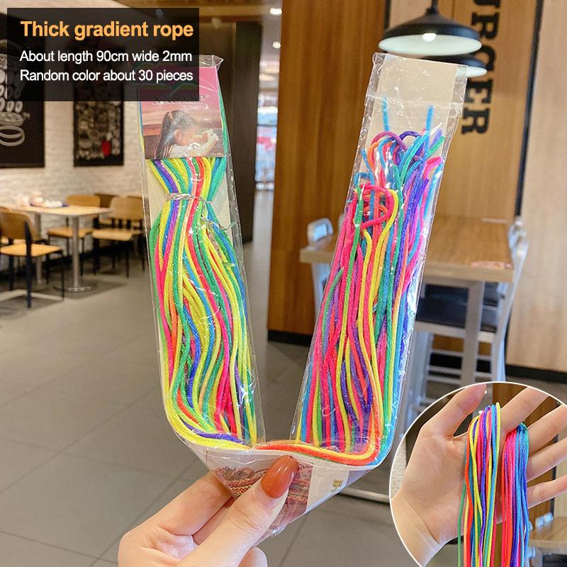 90Cm Mix Colorful 16-30Pcs Hair Braids Rope Strands For African Braids Girls Diy Ponytail Braids Women Styling Hair Accessories