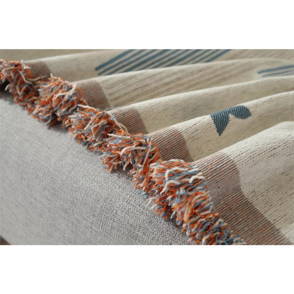 Nordic All Season Chenille Striped Sofa Cover, Jacquard Decorative Slipcover for Couch, Towel for Living Room, Home Decoration